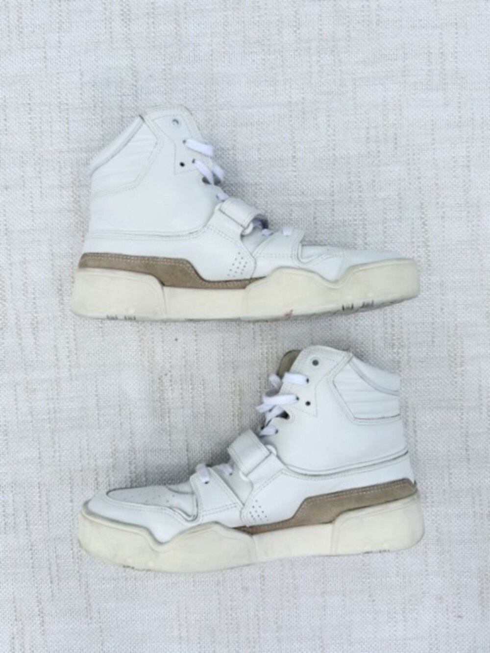 Isabel Marant Alseeh High Top White Leather Sneaker Women EU 39 US 8.5